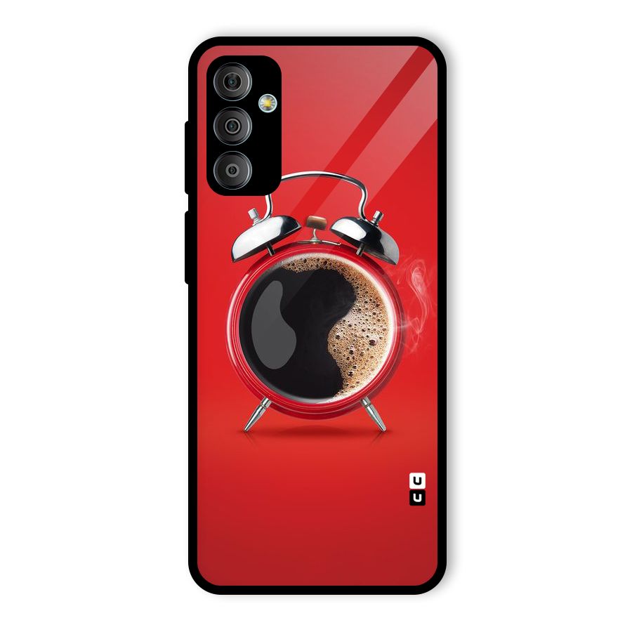 Coffee Clock Glass Back Case for Galaxy F23