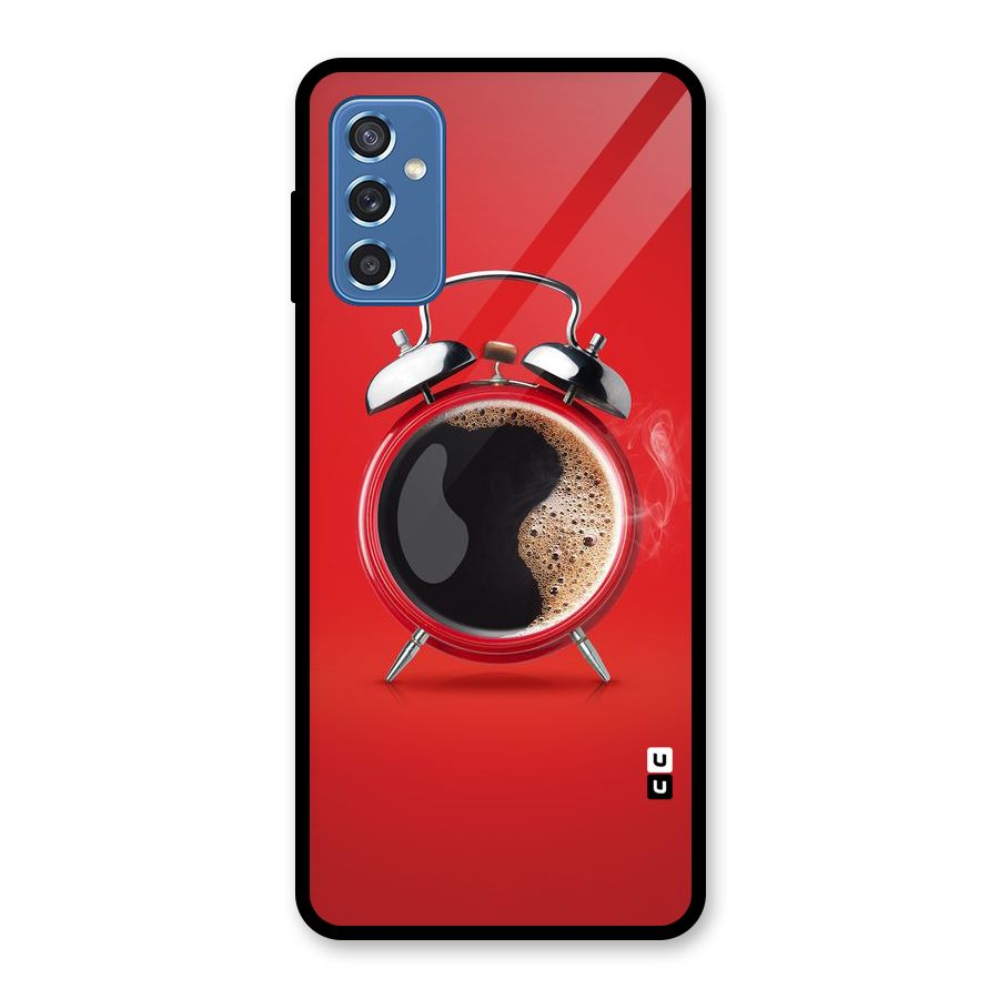Coffee Clock Glass Back Case for Galaxy M52 5G