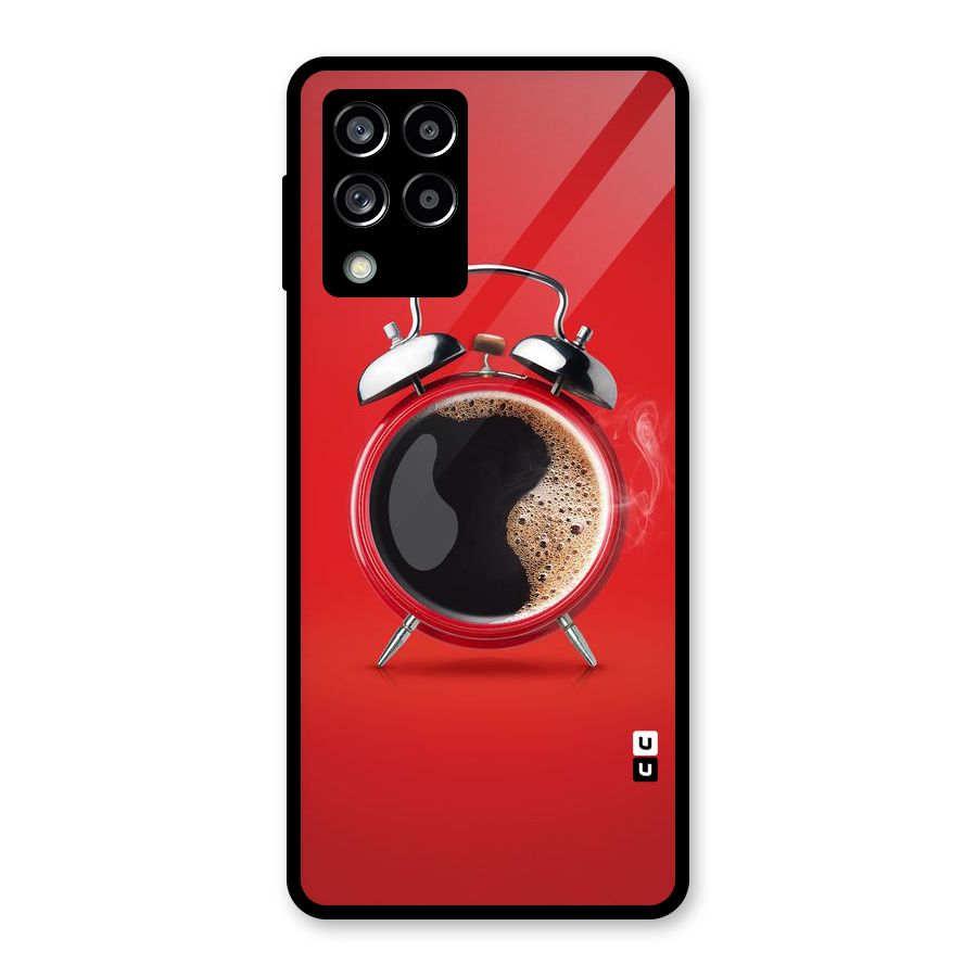 Coffee Clock Glass Back Case for Galaxy M53 5G
