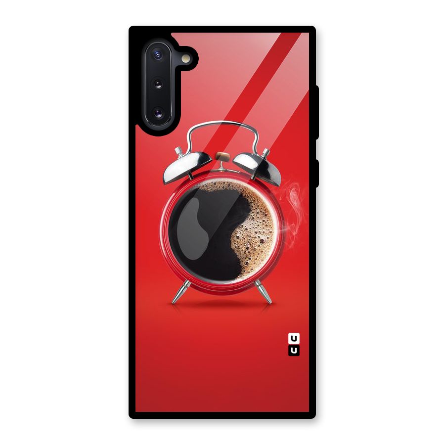 Coffee Clock Glass Back Case for Galaxy Note 10