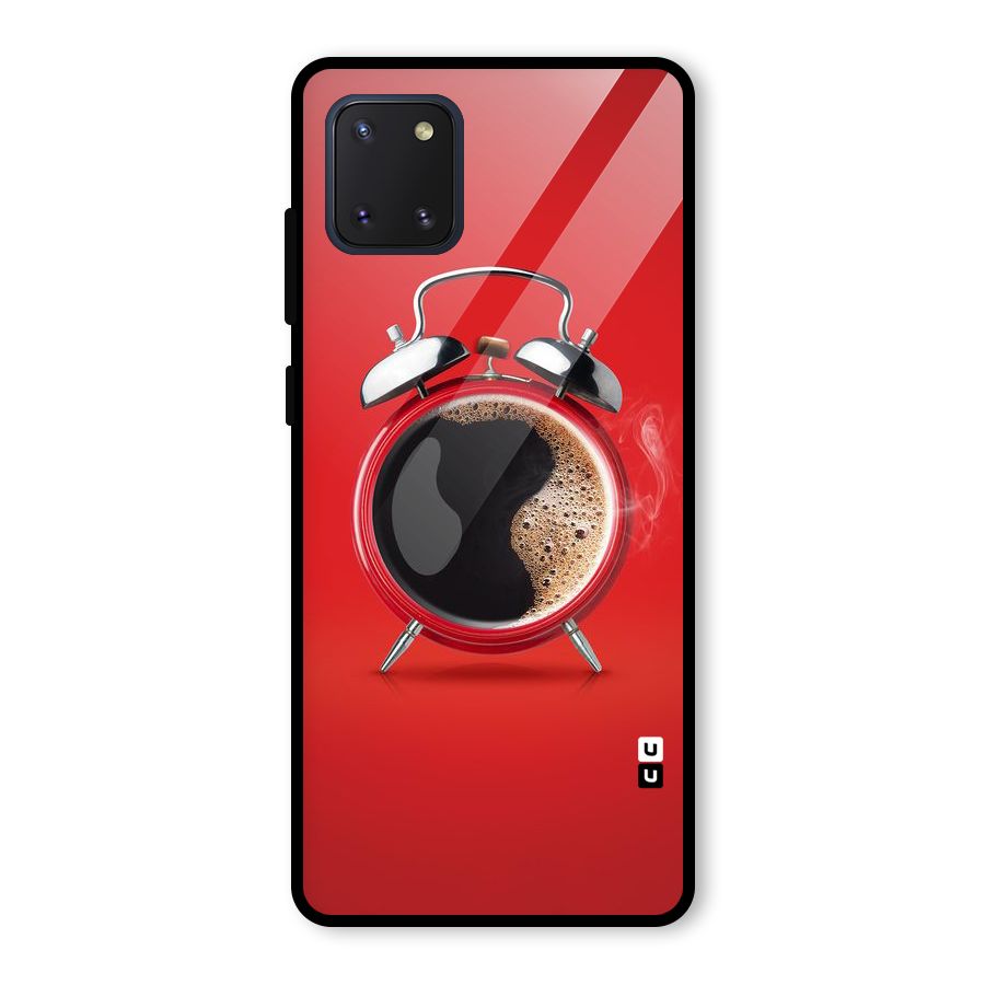 Coffee Clock Glass Back Case for Galaxy Note 10 Lite