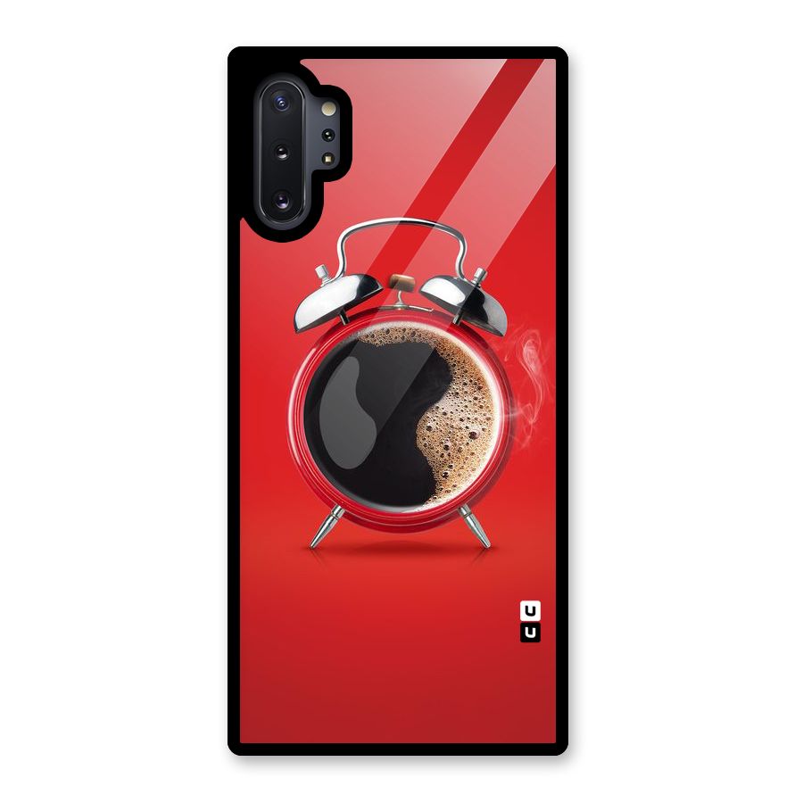 Coffee Clock Glass Back Case for Galaxy Note 10 Plus