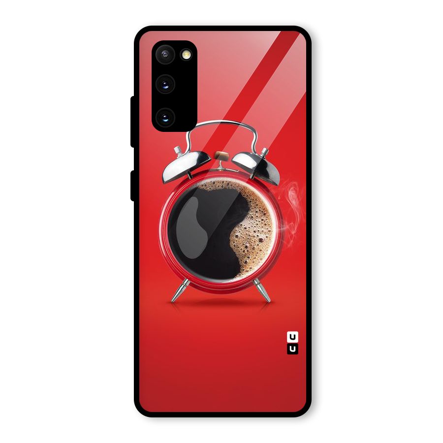 Coffee Clock Glass Back Case for Galaxy S20 FE 5G