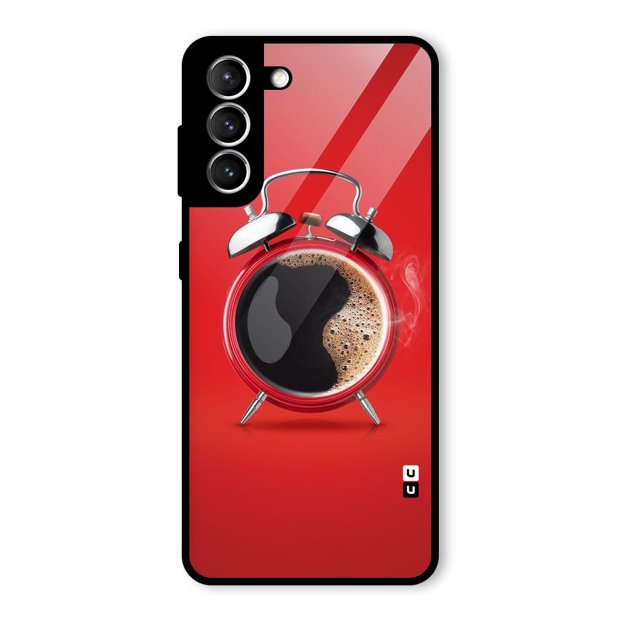 Coffee Clock Glass Back Case for Galaxy S21 5G