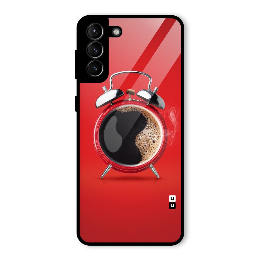 Coffee Clock Glass Back Case for Galaxy S21 Plus