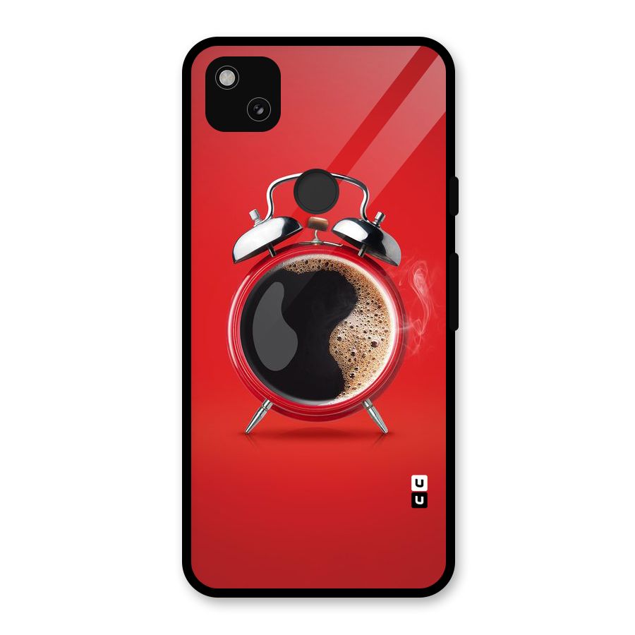 Coffee Clock Glass Back Case for Google Pixel 4a