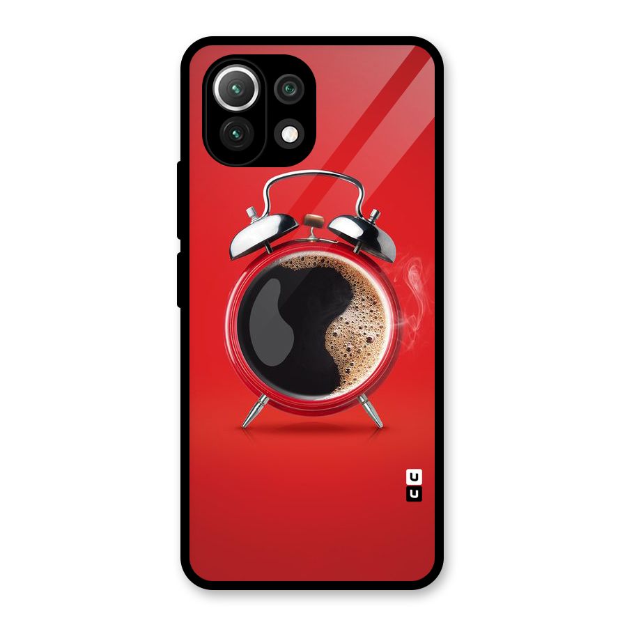 Coffee Clock Glass Back Case for Mi 11 Lite NE 5G
