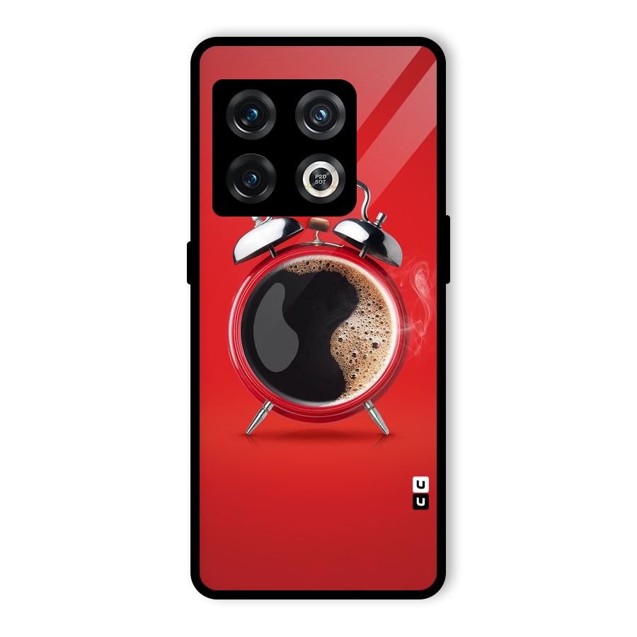 Coffee Clock Glass Back Case for OnePlus 10 Pro 5G