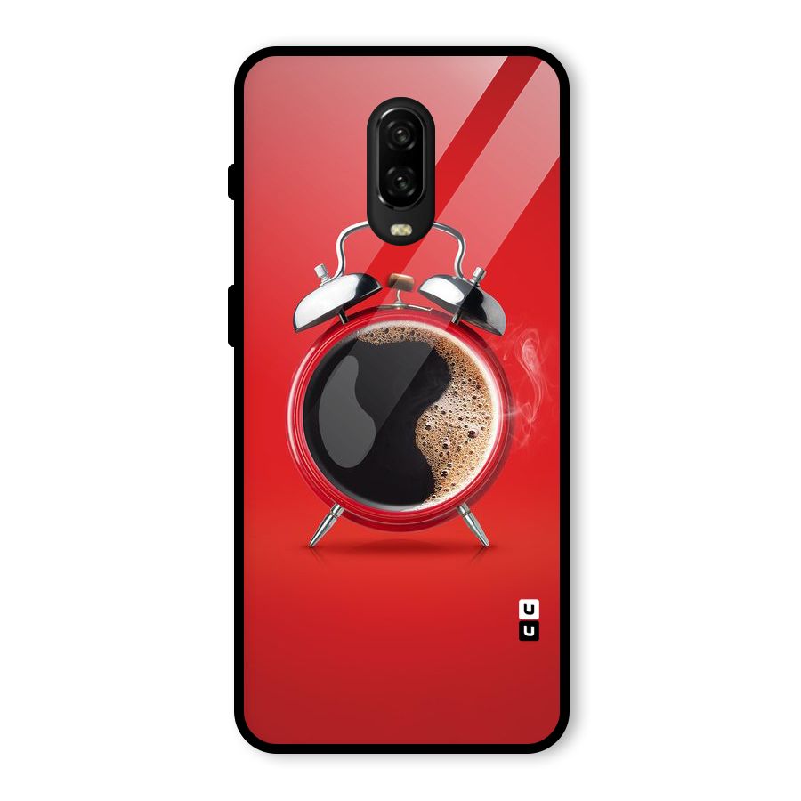 Coffee Clock Glass Back Case for OnePlus 6T