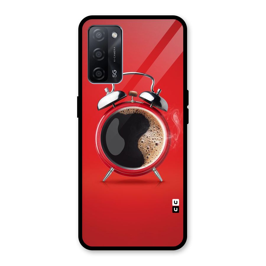 Coffee Clock Glass Back Case for Oppo A53s 5G