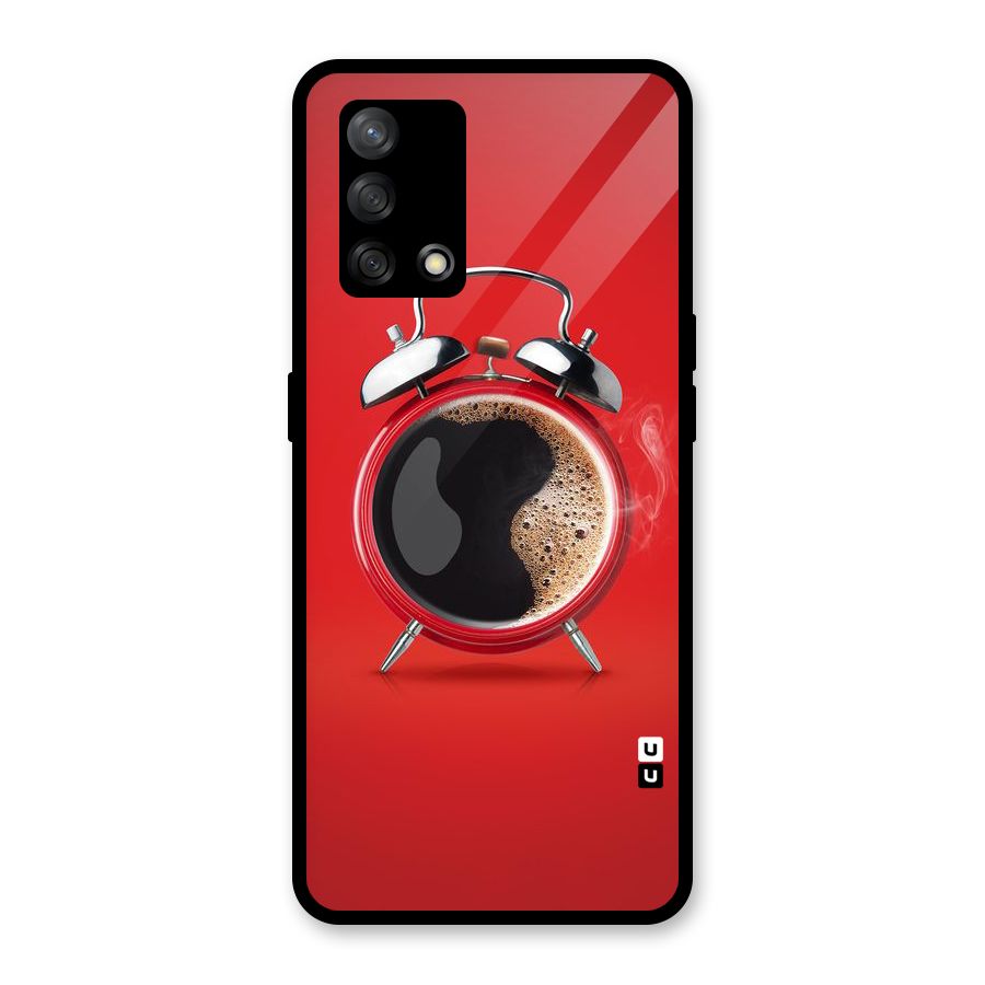 Coffee Clock Glass Back Case for Oppo F19
