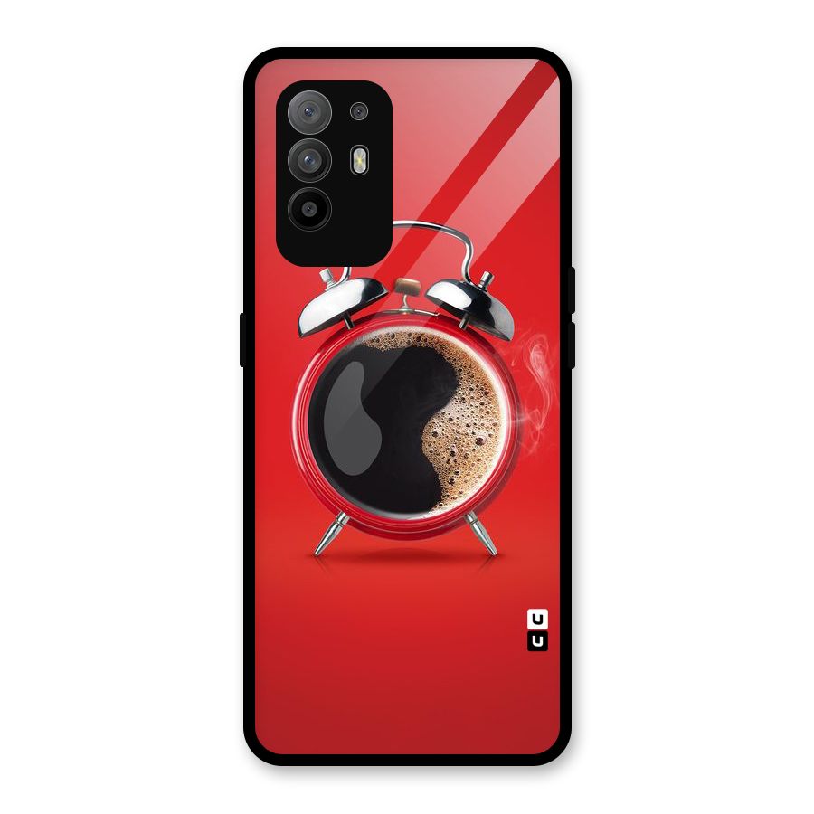 Coffee Clock Glass Back Case for Oppo F19 Pro Plus 5G