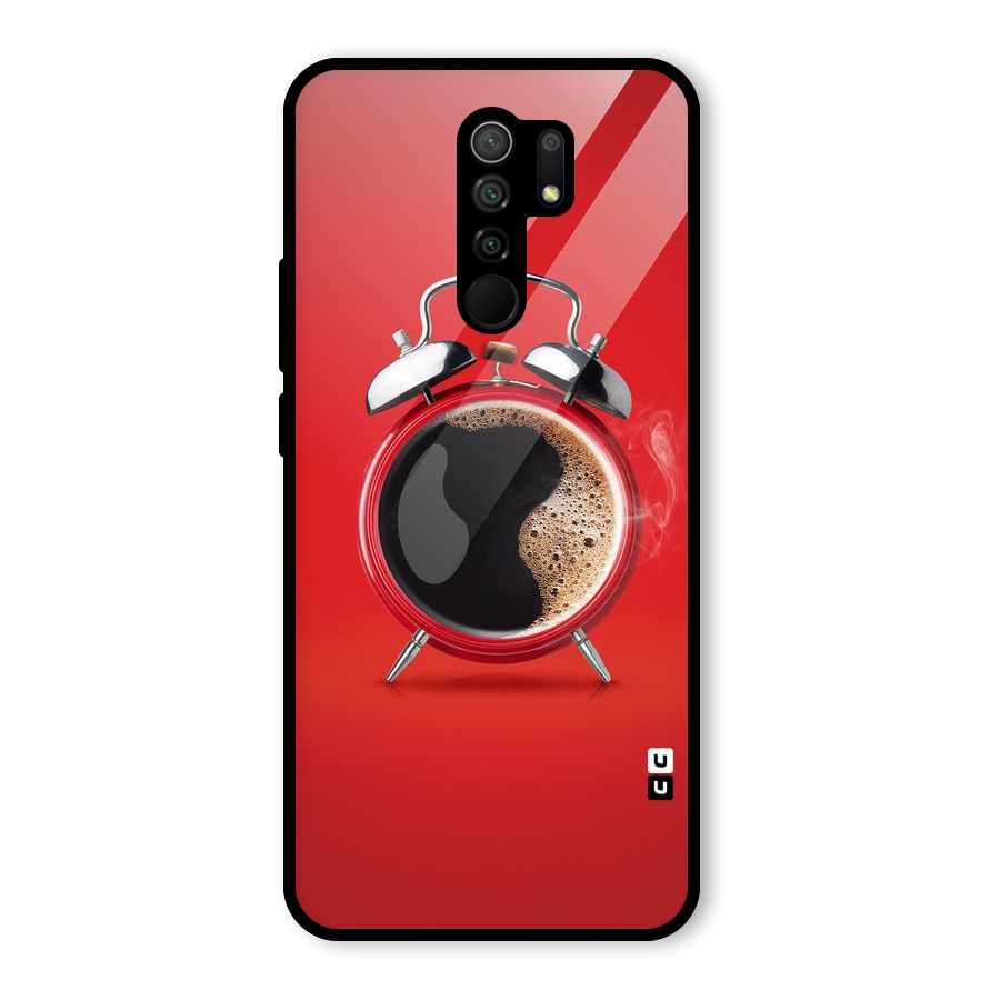 Coffee Clock Glass Back Case for Poco M2