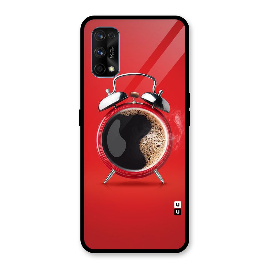 Coffee Clock Glass Back Case for Realme 7 Pro