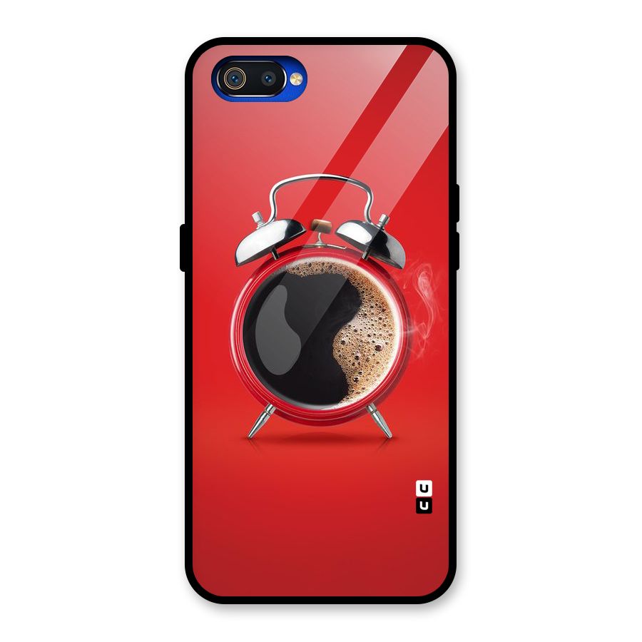 Coffee Clock Glass Back Case for Realme C2