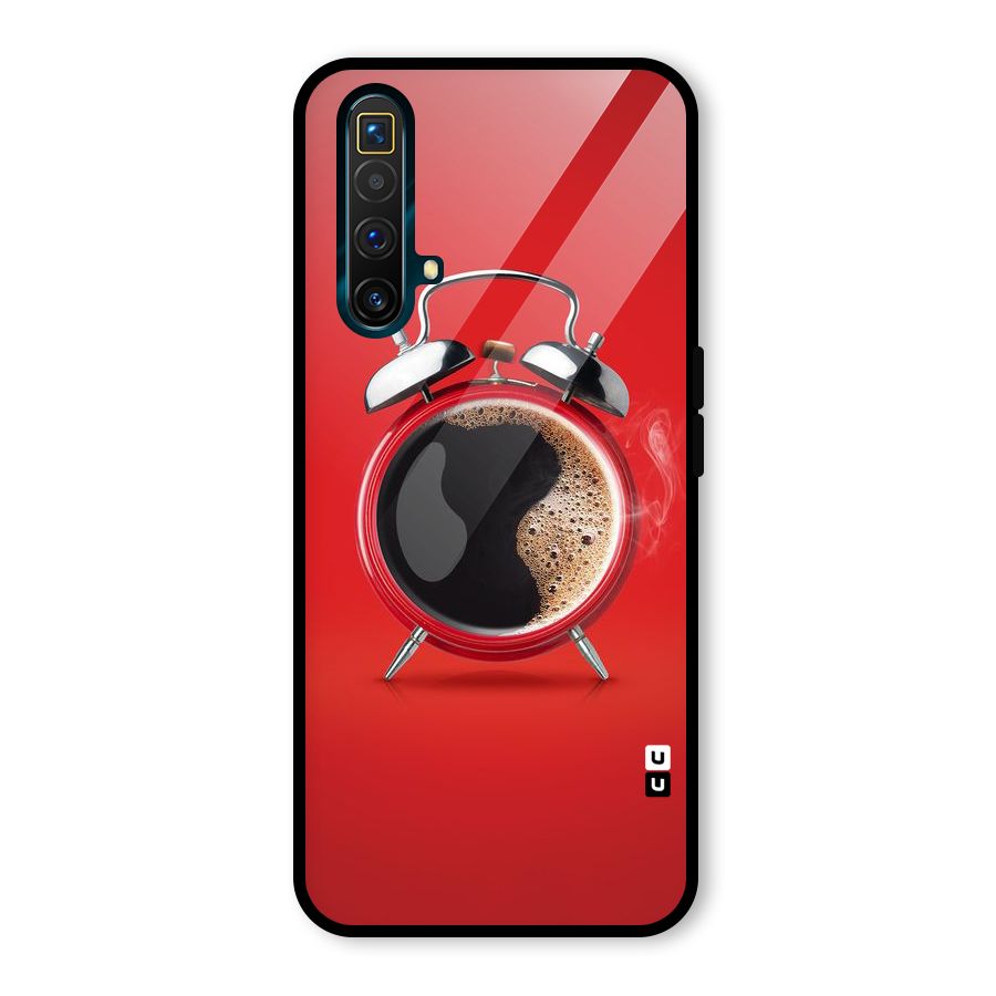 Coffee Clock Glass Back Case for Realme X3