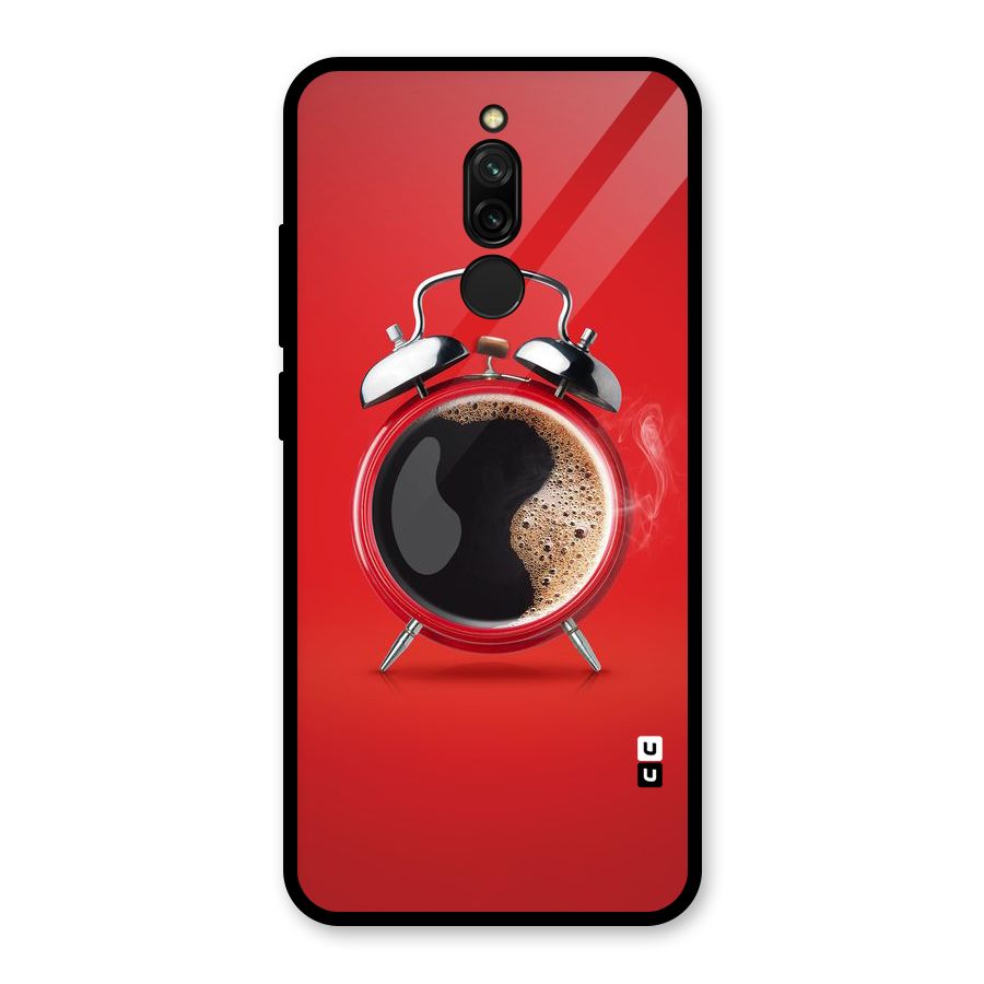 Coffee Clock Glass Back Case for Redmi 8
