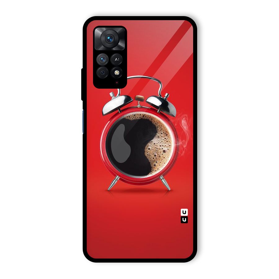 Coffee Clock Glass Back Case for Redmi Note 11 Pro