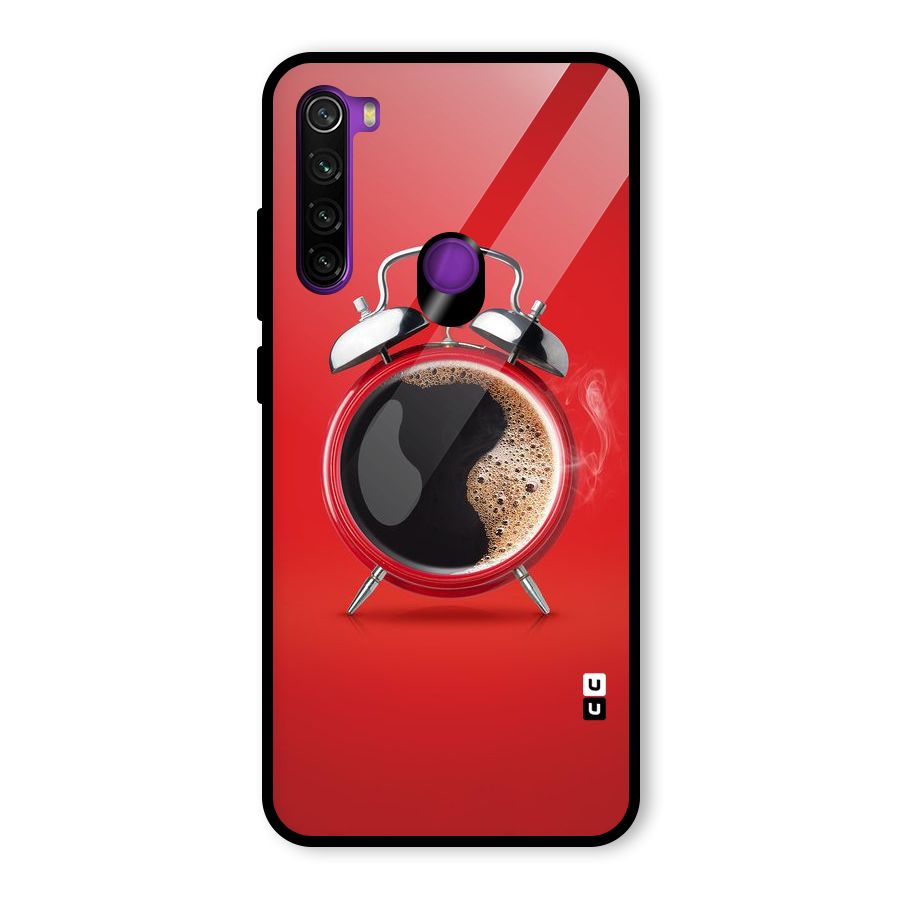Coffee Clock Glass Back Case for Redmi Note 8