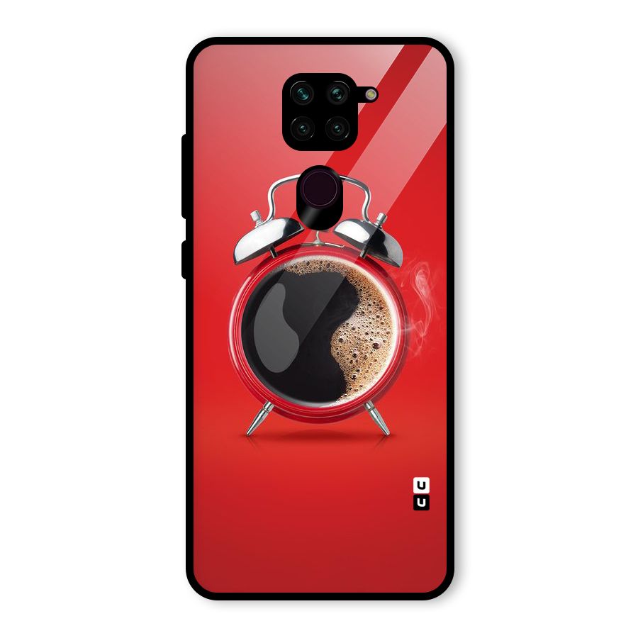 Coffee Clock Glass Back Case for Redmi Note 9