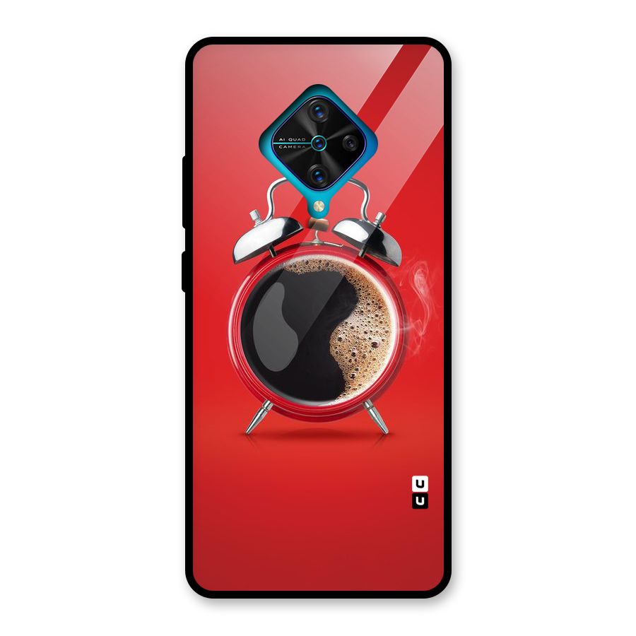 Coffee Clock Glass Back Case for Vivo S1 Pro