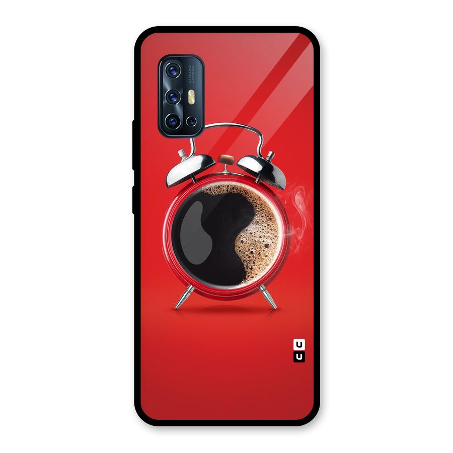 Coffee Clock Glass Back Case for Vivo V17