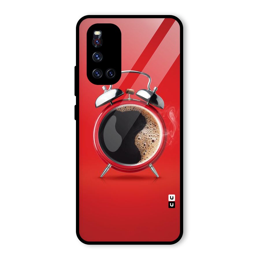 Coffee Clock Glass Back Case for Vivo V19