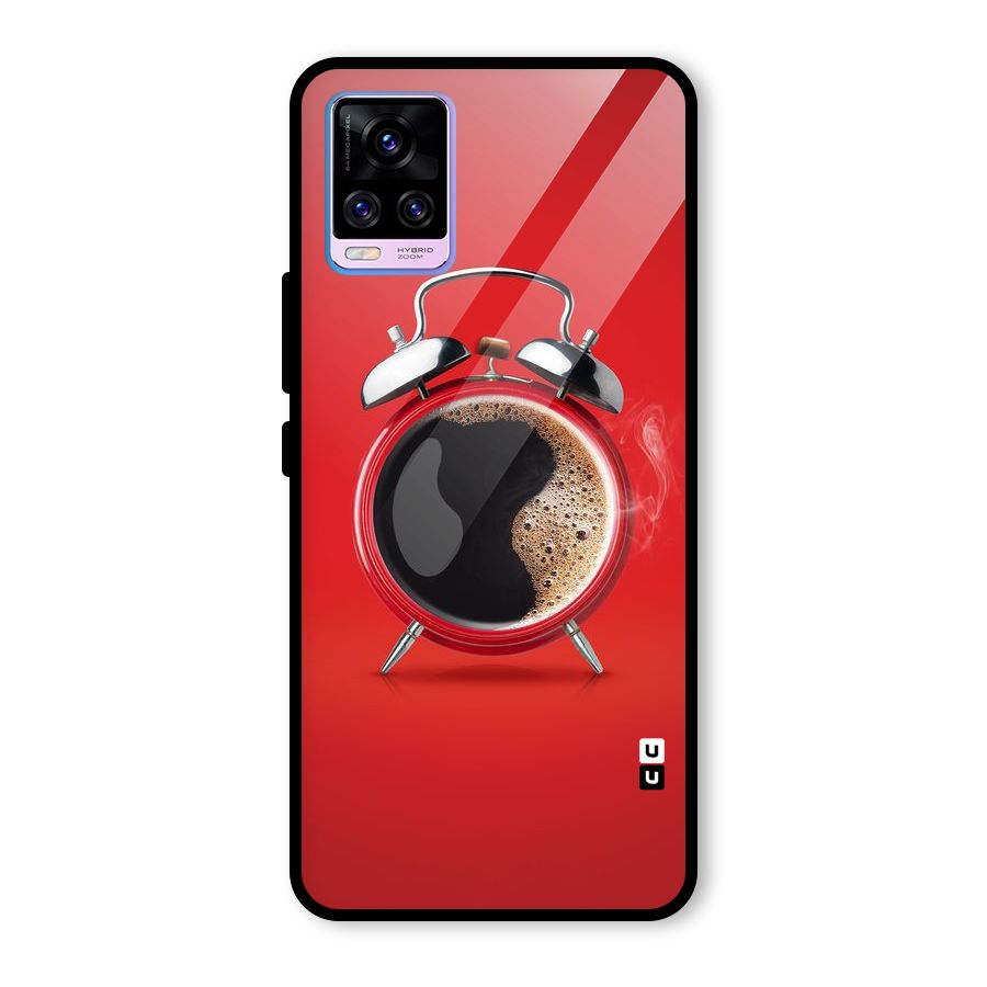 Coffee Clock Glass Back Case for Vivo V20 Pro