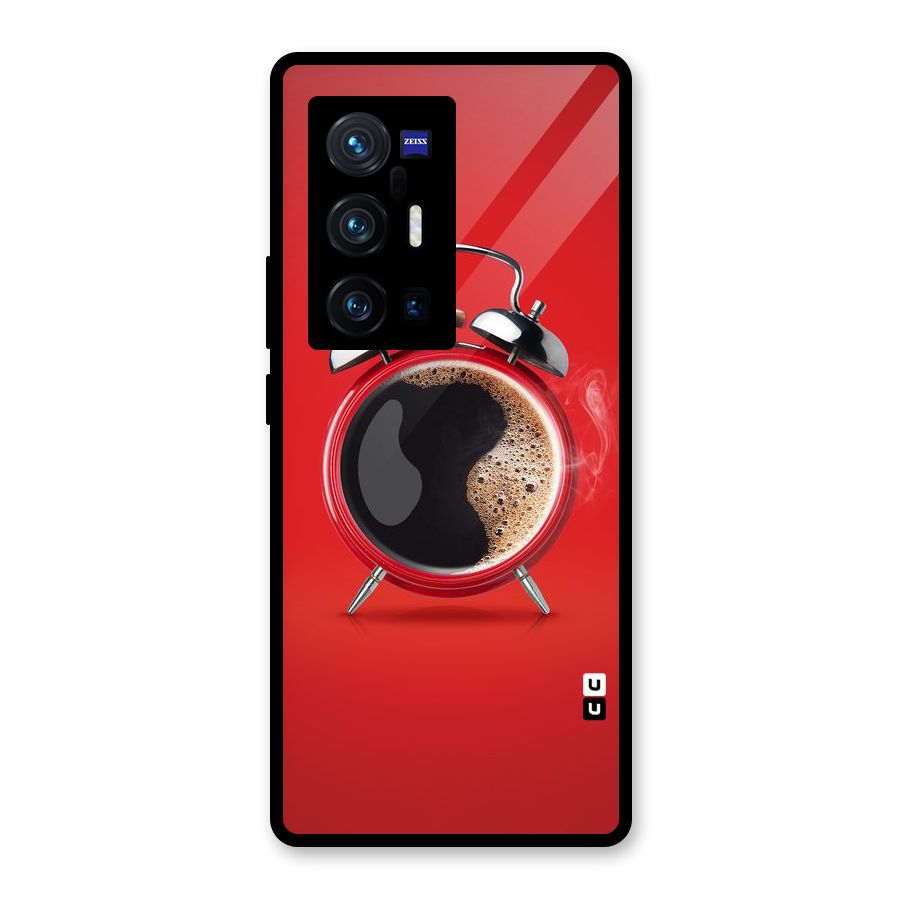 Coffee Clock Glass Back Case for Vivo X70 Pro Plus