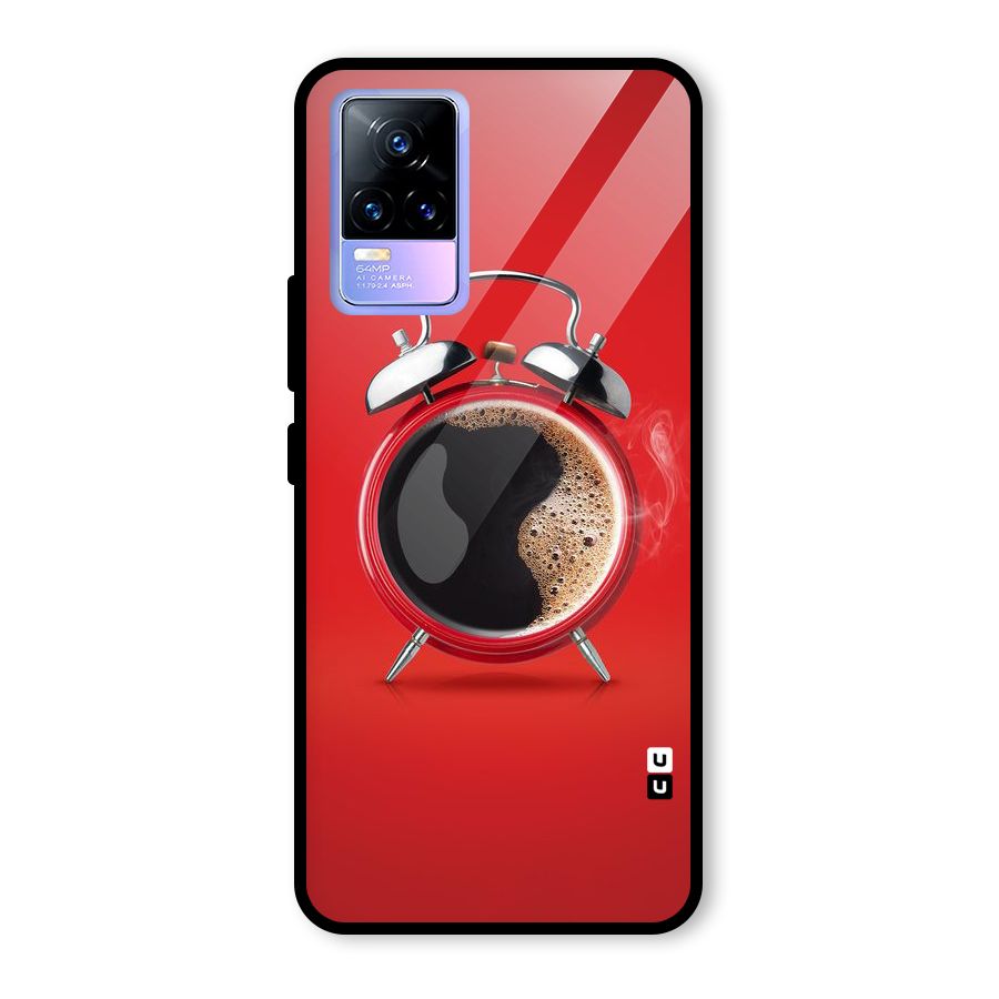 Coffee Clock Glass Back Case for Vivo Y73