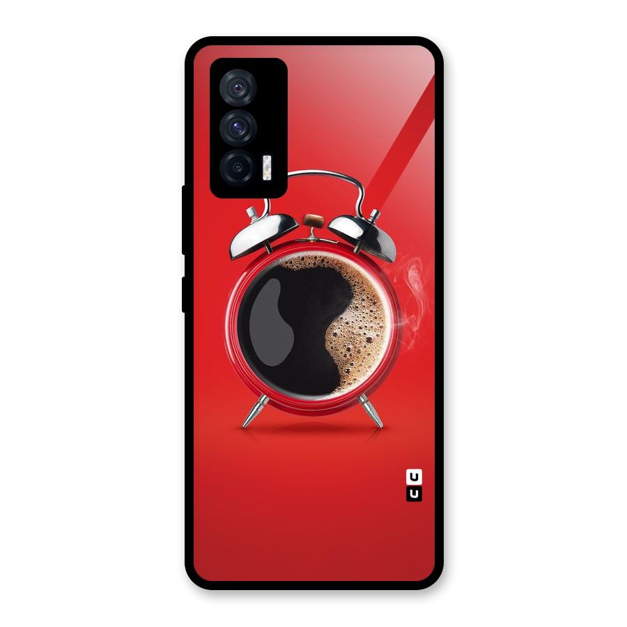 Coffee Clock Glass Back Case for Vivo iQOO 7 5G