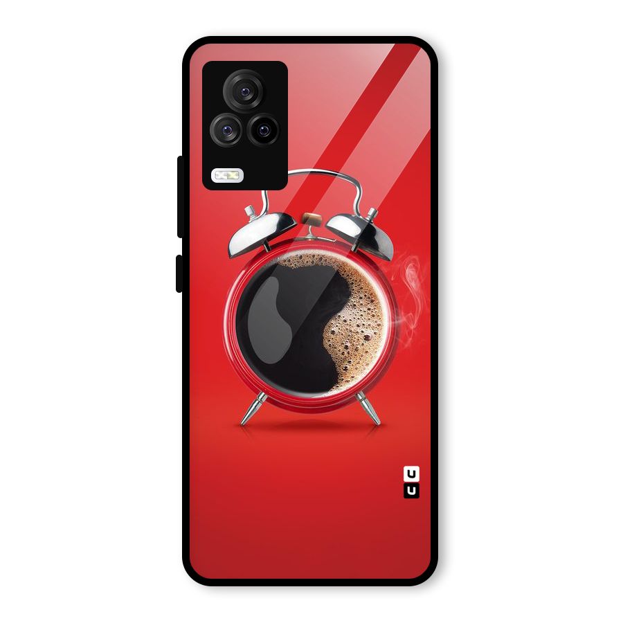Coffee Clock Glass Back Case for Vivo iQOO 7 Legend 5G