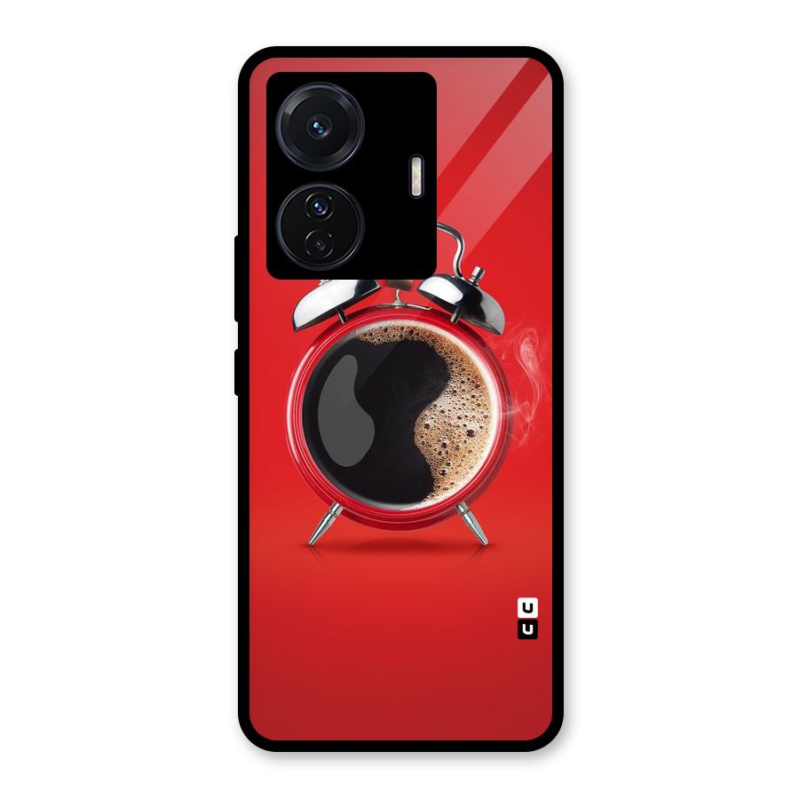 Coffee Clock Glass Back Case for Vivo iQOO Z6 Pro