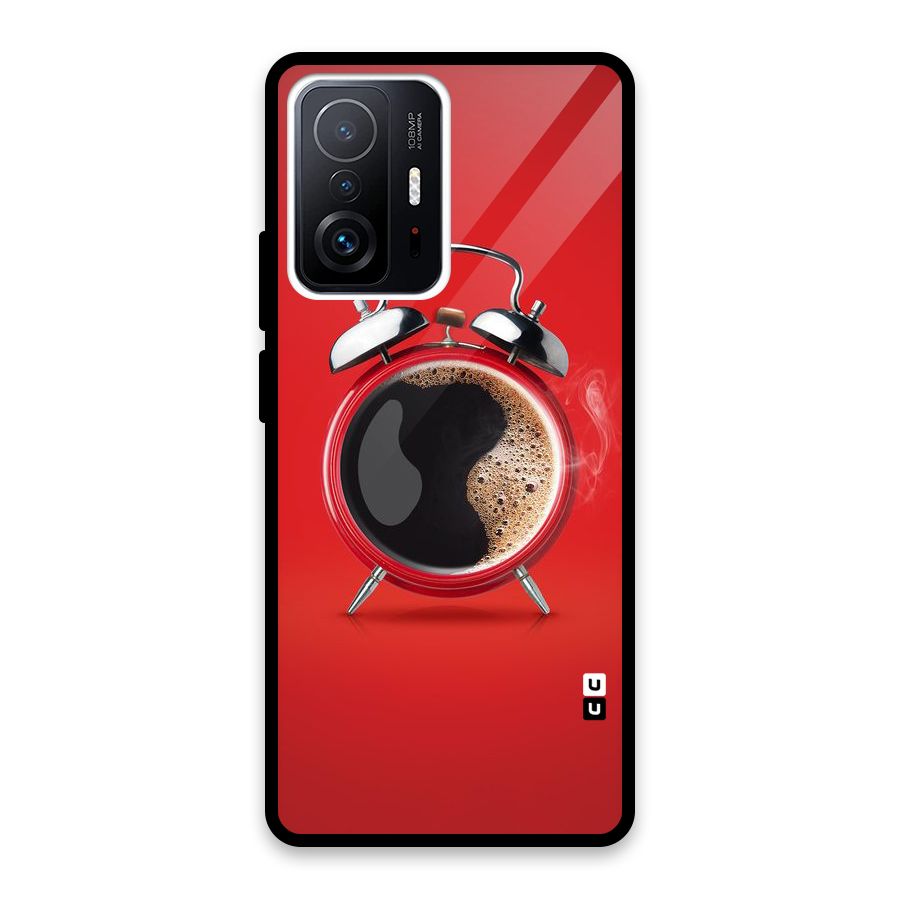 Coffee Clock Glass Back Case for Xiaomi 11T Pro