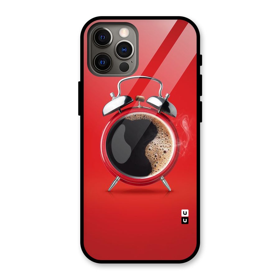 Coffee Clock Glass Back Case for iPhone 12 Pro