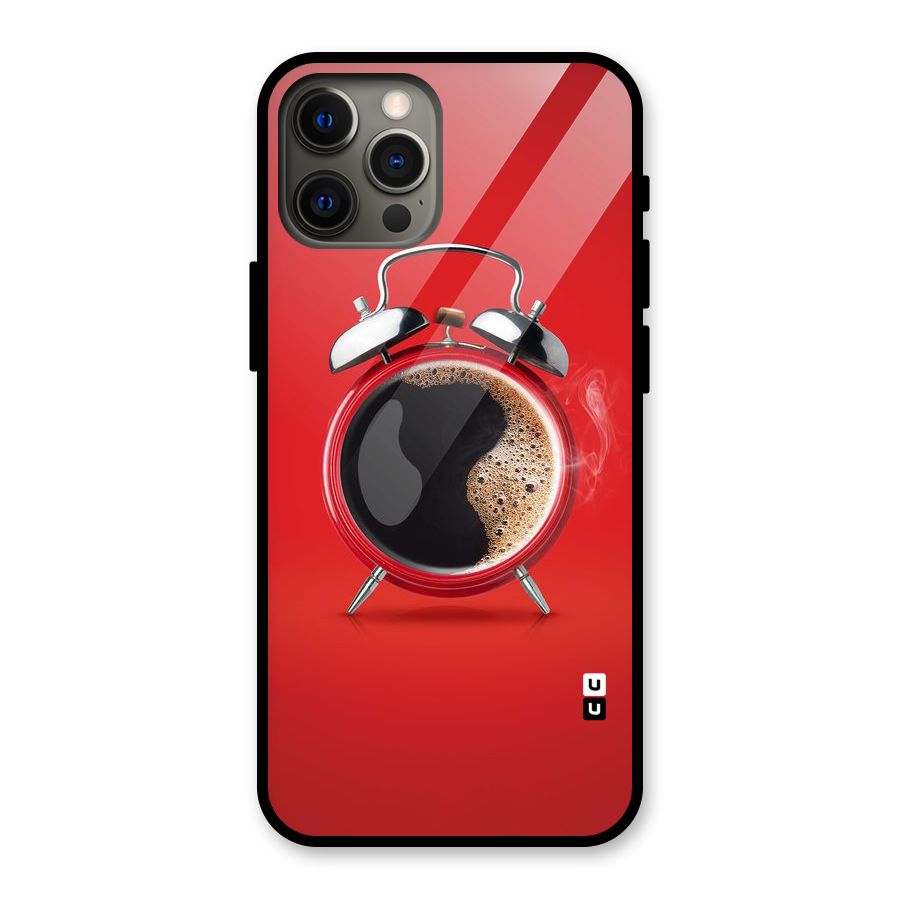 Coffee Clock Glass Back Case for iPhone 12 Pro Max