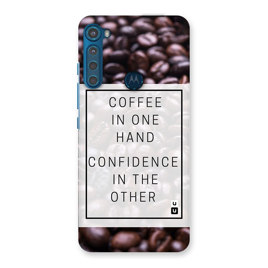 Coffee Confidence Quote Back Case for Motorola One Fusion Plus