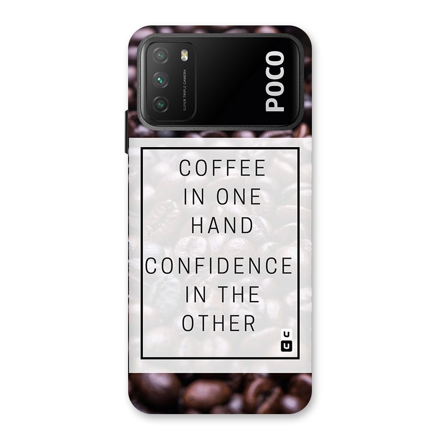 Coffee Confidence Quote Back Case for Poco M3