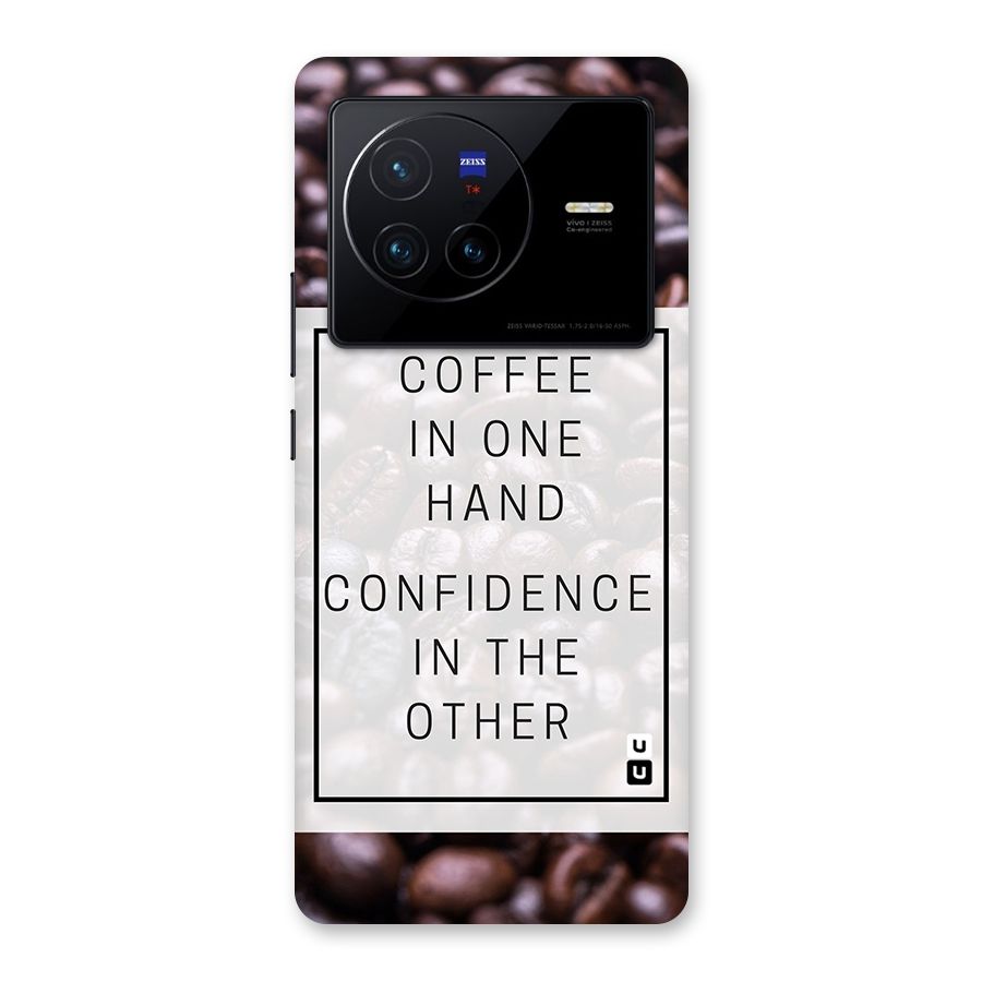 Coffee Confidence Quote Back Case for Vivo X80