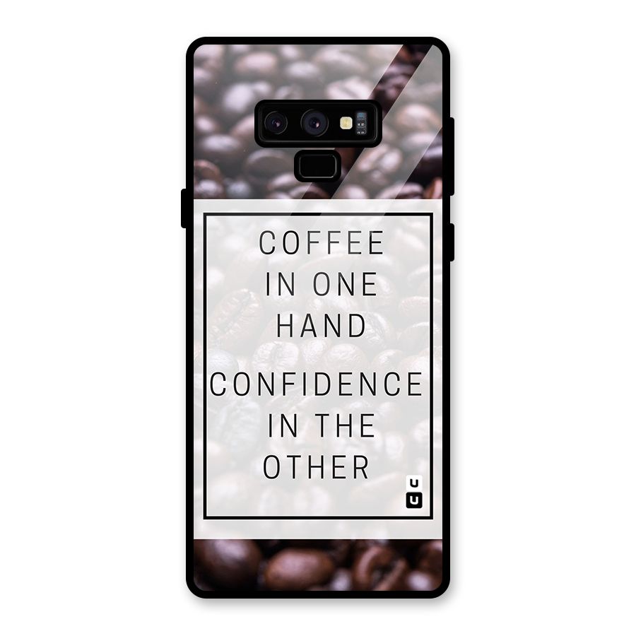 Coffee Confidence Quote Glass Back Case for Galaxy Note 9