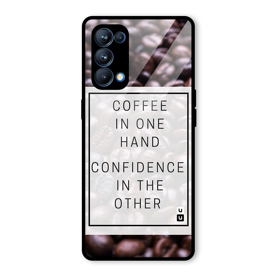 Coffee Confidence Quote Glass Back Case for Oppo Reno5 Pro 5G