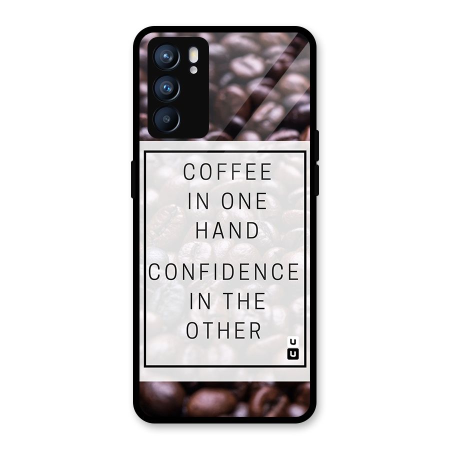 Coffee Confidence Quote Glass Back Case for Oppo Reno6 5G