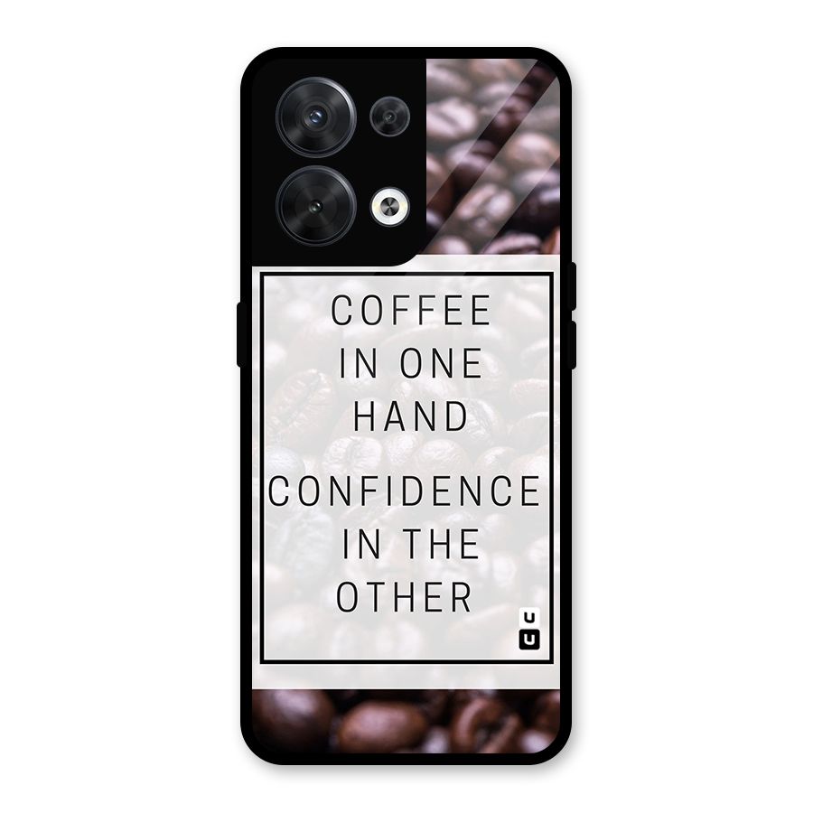 Coffee Confidence Quote Glass Back Case for Oppo Reno8 5G