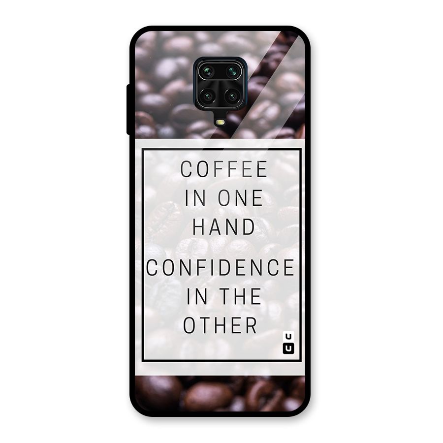 Coffee Confidence Quote Glass Back Case for Poco M2 Pro