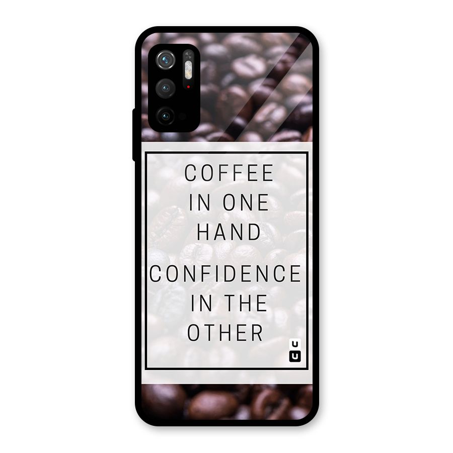 Coffee Confidence Quote Glass Back Case for Poco M3 Pro 5G