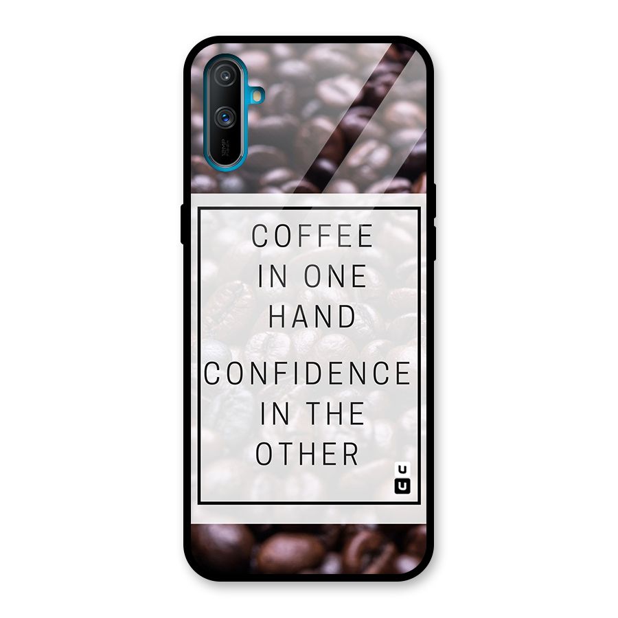 Coffee Confidence Quote Glass Back Case for Realme C3