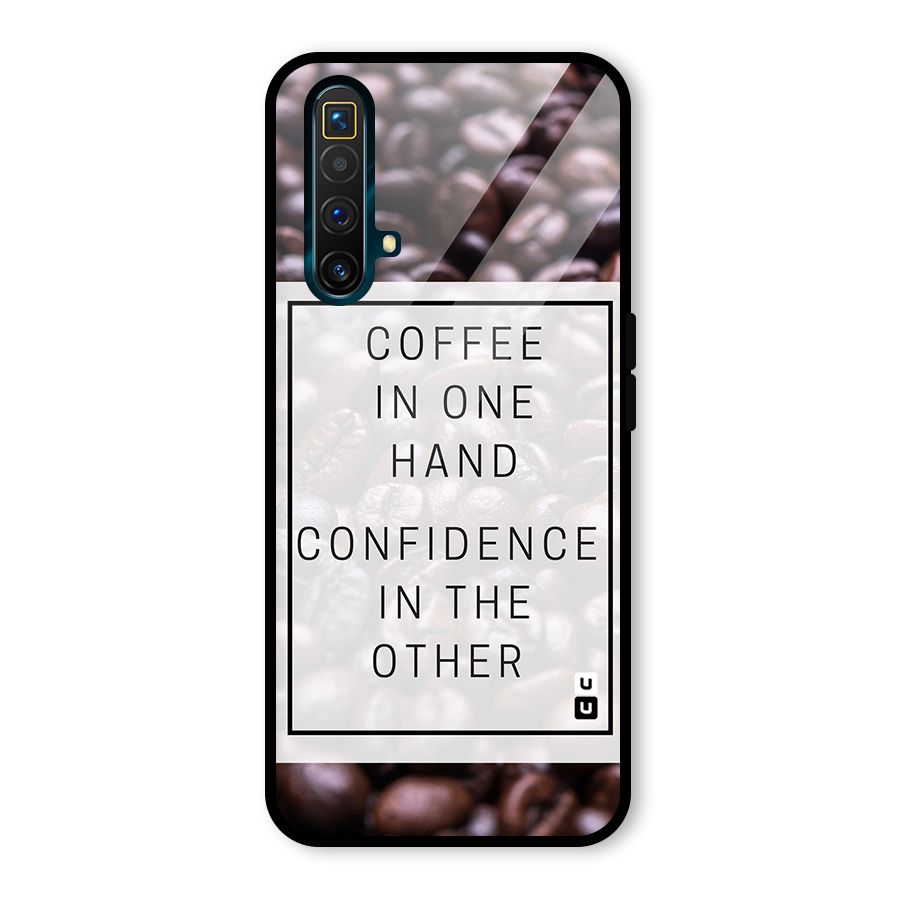 Coffee Confidence Quote Glass Back Case for Realme X3