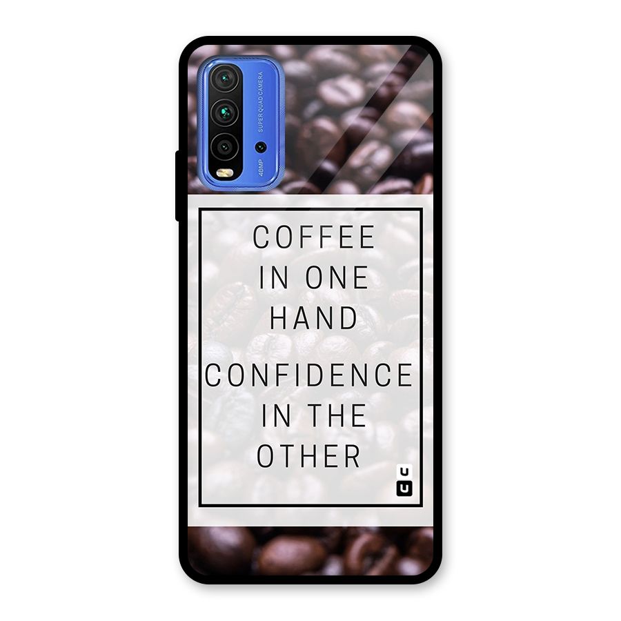 Coffee Confidence Quote Glass Back Case for Redmi 9 Power