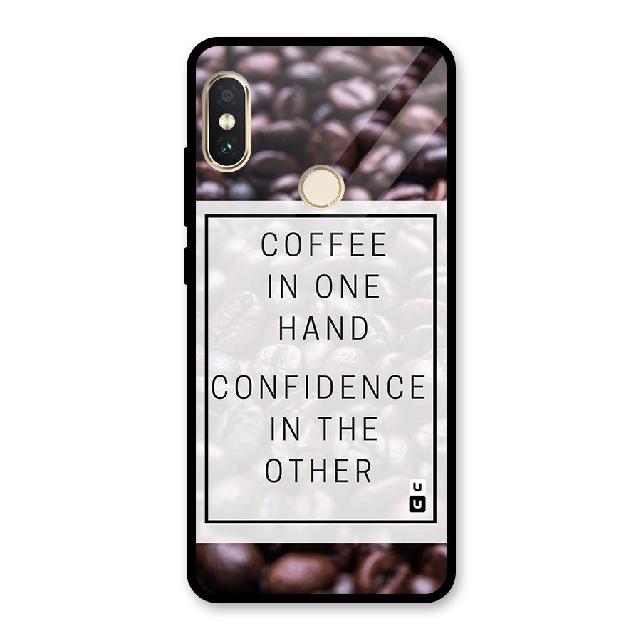 Coffee Confidence Quote Glass Back Case for Redmi Note 5 Pro