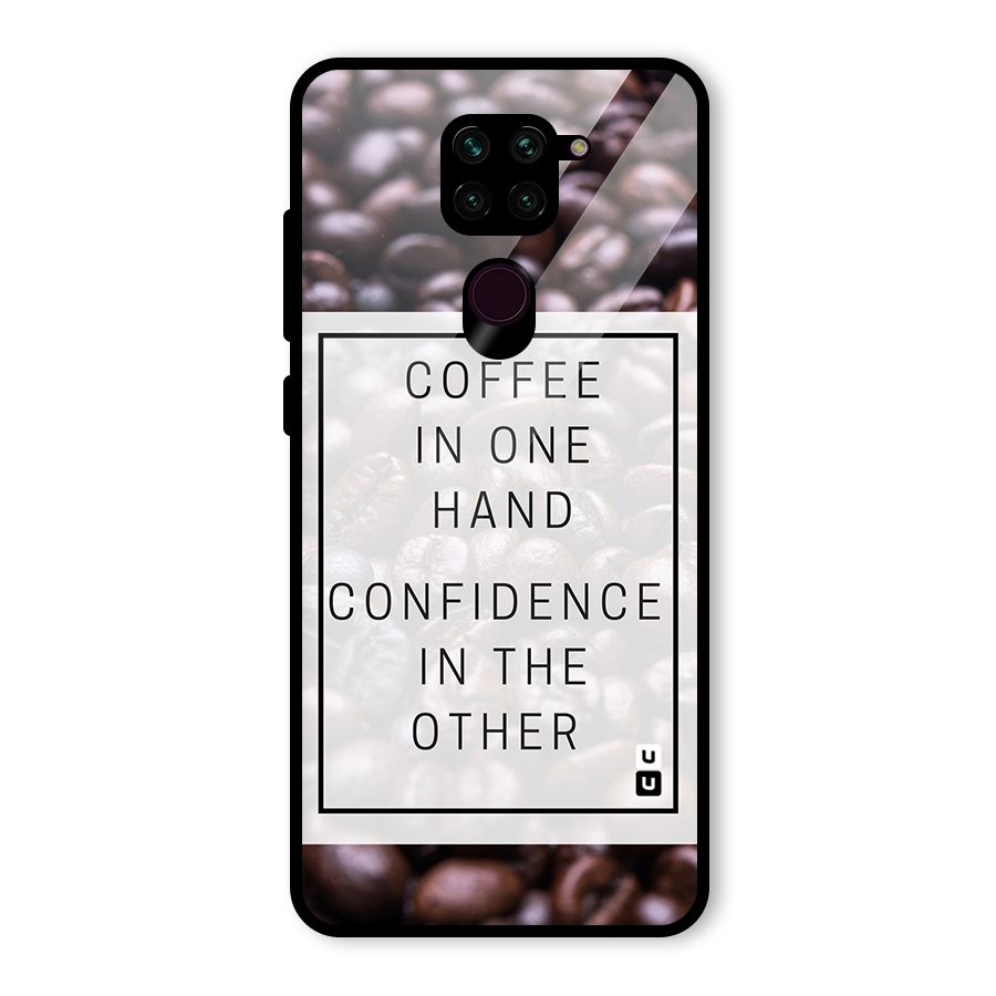 Coffee Confidence Quote Glass Back Case for Redmi Note 9